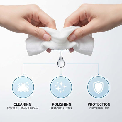 Car Interior Cleaning Wipes - Pre-Moistened Wet Wipes for Dashboard, Leather Seats, Console, Low-Residue Formula, Streak-Free Finish
