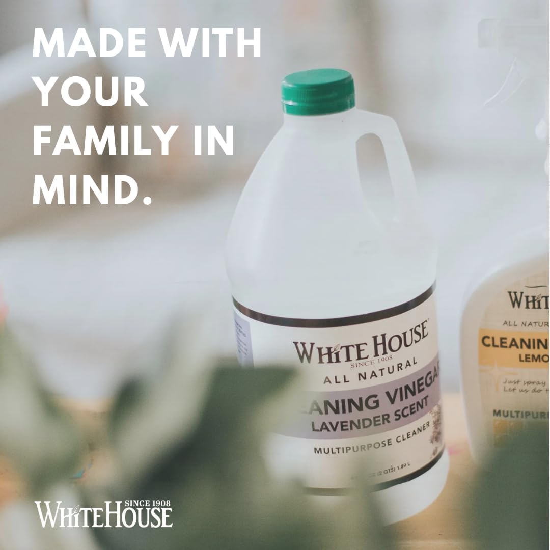 White House Cleaning Vinegar, Natural, Safe Multi-Purpose Home Cleaner (64 Fl Oz (Pack of 1), Lavender)