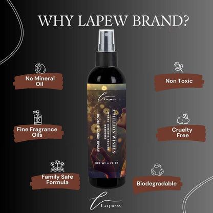 Lapew Room & Linen Spray | Fragrance Mist for Home, Car & Office | Fabric & Air Freshener | Neutralizing Mist | Made in USA | Cozy Cinnamon & Apple - Colors A