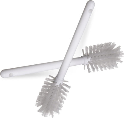 SPARTA Large Water Bottle Brush Ideal for Wide-Mouth Jars, Bottles and Tumblers, Dishwashing Tool with Handle for Home and Commercial Kitchens, Plastic, 12 Inches, White