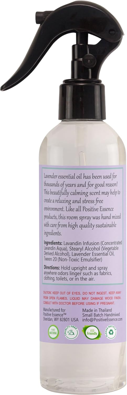 Lavender Room and Pillow Spray, Natural Aromatherapy Sleep Spray with Lavender Essential Oil for Relaxation, Fabric & Bedding Mist, Non-Aerosol Odor Neutralizer