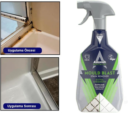 Astonish Apple Burst Household Cleaner - Shower Curtain, Shower Door, Bathroom Tiles - Hard Water Stains, Rust & Calcium Bathroom Cleaner - No Scrub, Cruelty Free Cleaning Supplies, 750ml Bottle