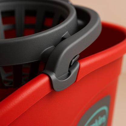 2.5 Gallon Mop Bucket with Built-in Wringer Red Cleaning Bucket for Floor Care Home Use Workspaces Janitorial Tasks and Household Cleaning Needs