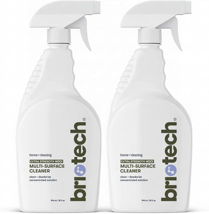 BRIOTECH Extra Strength HOCl Cleaner, 500 PPM Hypochlorous Acid Concentrate, ULV Foggers & Humidifiers, Professional Deodorizer for Dental, Offices, Schools, Homes, Peroxide Free, 32 fl oz