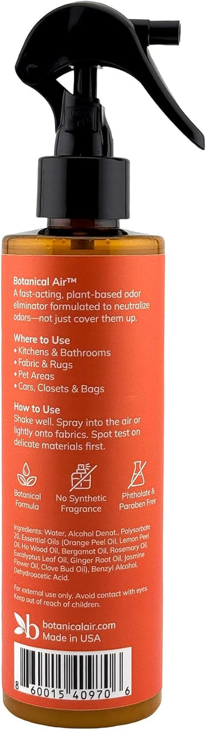 Plant-Based Odor Eliminator Spray – Natural Essential Oil Air Freshener for Home, Bathroom, Fabrics & Pet Areas – 8 oz (Eucalyptus Rain)