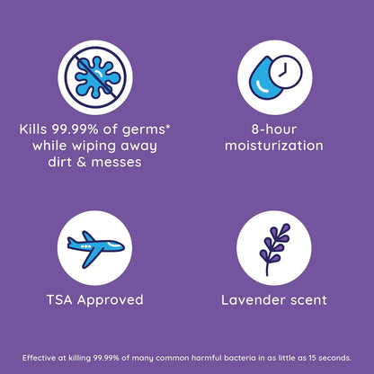 Wet Ones Antibacterial Hand Wipes, Lavender Wipes | Antibacterial Wipes, Moisturizing Wipes | 40 ct. Canister