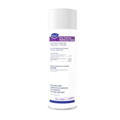 Diversey 04531 Envy Foaming Disinfectant Cleaner, EPA registered Hospital Grade Sanitizing Spray with Lavender Scent, Aerosol, 19-Ounce