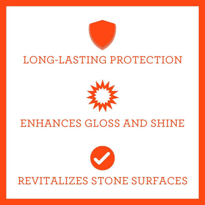TriNova Granite Sealer & Protector – Best Stone Polish, Protectant & Care Product – Easy Maintenance for Clean Countertop Surface, Marble, Tile – No Streaks, Stains, Haze, or Spots - 18 fl oz