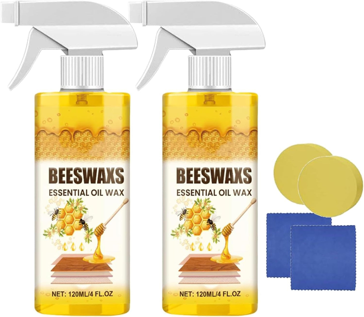 Natural Micro-Molecularized Beeswax Spray, Beeswax Wood Polish Spray, Bees Wax Furniture Polish and Cleaner, 𝐁eeswax Furniture 𝐏olish, Scratcherase 𝐁eeswax Wood Floor 𝐒pray, Restores Shine (1PCS)