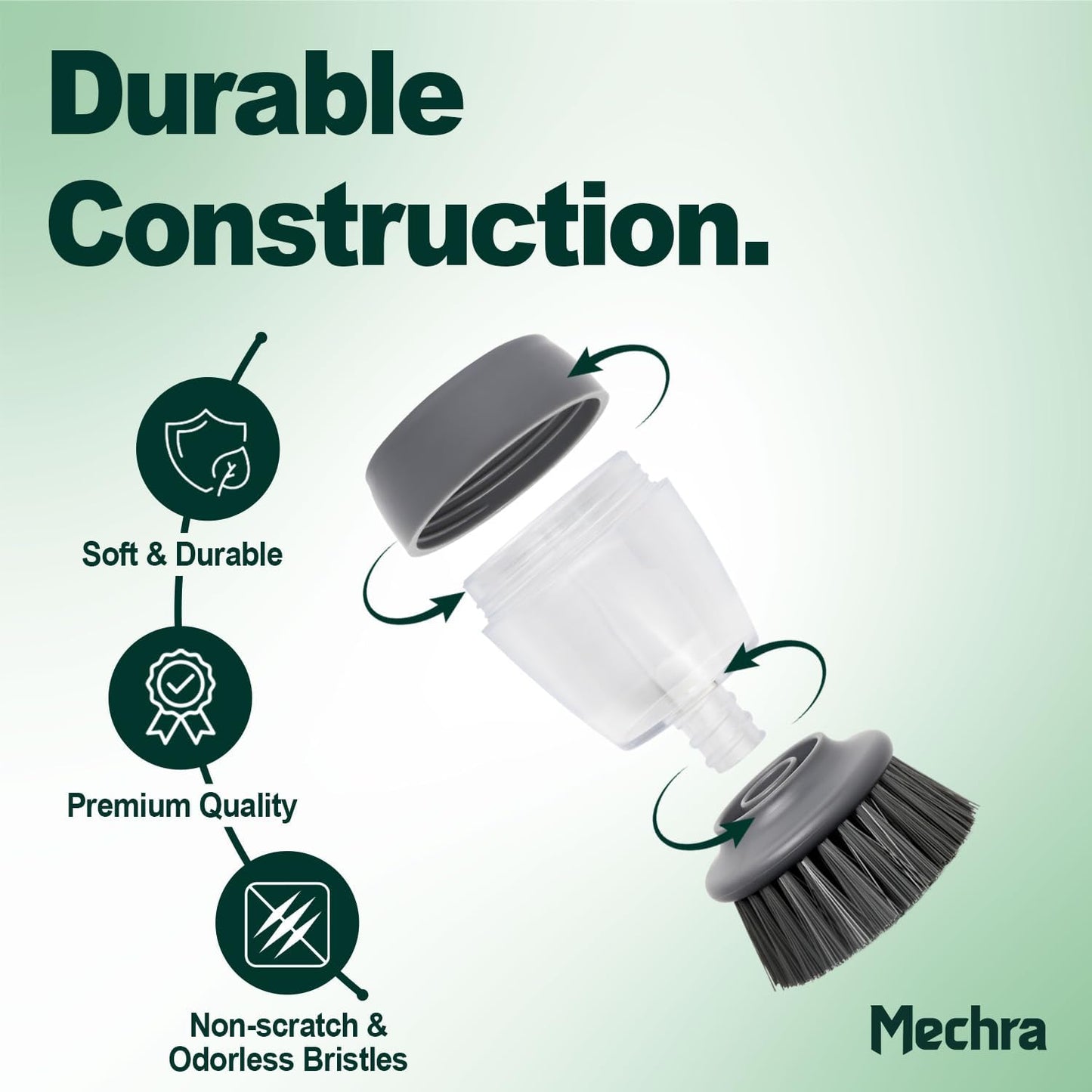 Soap Dispensing Dish Scrubber – Ergonomic Palm Brush for Effortless Kitchen Cleaning, Grease Removal & Long-Lasting Durability