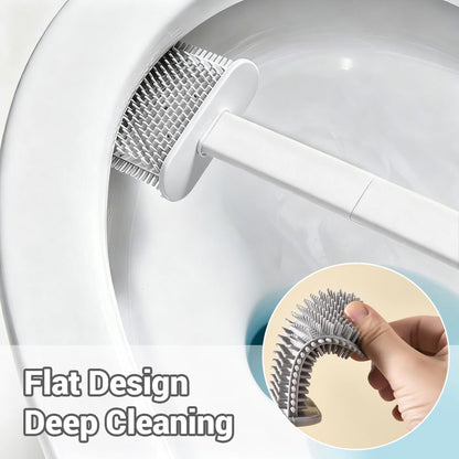 Toilet Brush Set, Bathroom Accessories, Toilet Bowl Cleaners, Deep Cleansing Multifunctional Hanging Toilet Brush Set for Bathroom(Cherry Blossom Pink)