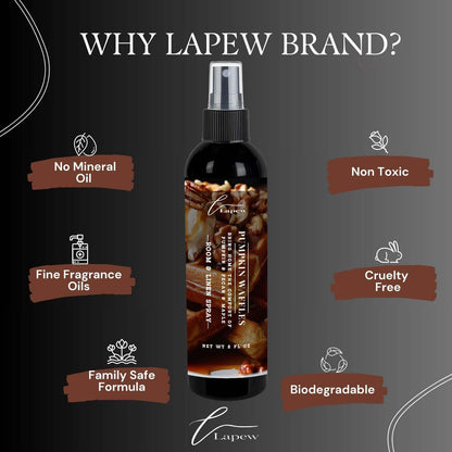 Lapew Room & Linen Spray | Fragrance Mist for Home, Car & Office | Fabric & Air Freshener | Neutralizing Mist | Made in USA | Cozy Cinnamon & Apple - Colors A