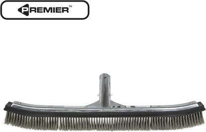Poolmaster 5-Inch Stainless Steel Pool Algae Detail Brush, Heavy-Duty Aluminum Back, for Gunite Concrete Pools and Spas, Small Narrow Head for Corners, Steps and Tight Areas