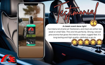 3E Car Air Freshener Premium Baby Powder Scent 16 fl oz – Professional Automotive Air Freshener & Odor Eliminator, Long-Lasting Interior Fragrance for Cars, Trucks, SUVs, RV, Home & Office