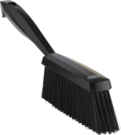 Vikan 45871 Bench Cleaning Brush, Polypropylene/Polyester Soft Bristle Dustpan Brush & Sweeper With Handle, 14-Inch, Pink