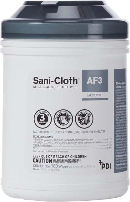 Sani-Cloth AF3 Alcohol-Free Disposable Disinfectant Wipes - 160 Wipes