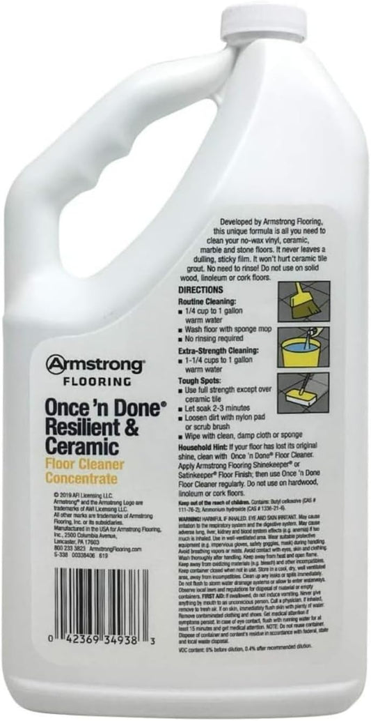 Armstrong S-337 Once'n Done Resilient & Ceramic Cleaner Refill Ready to Use 64 oz