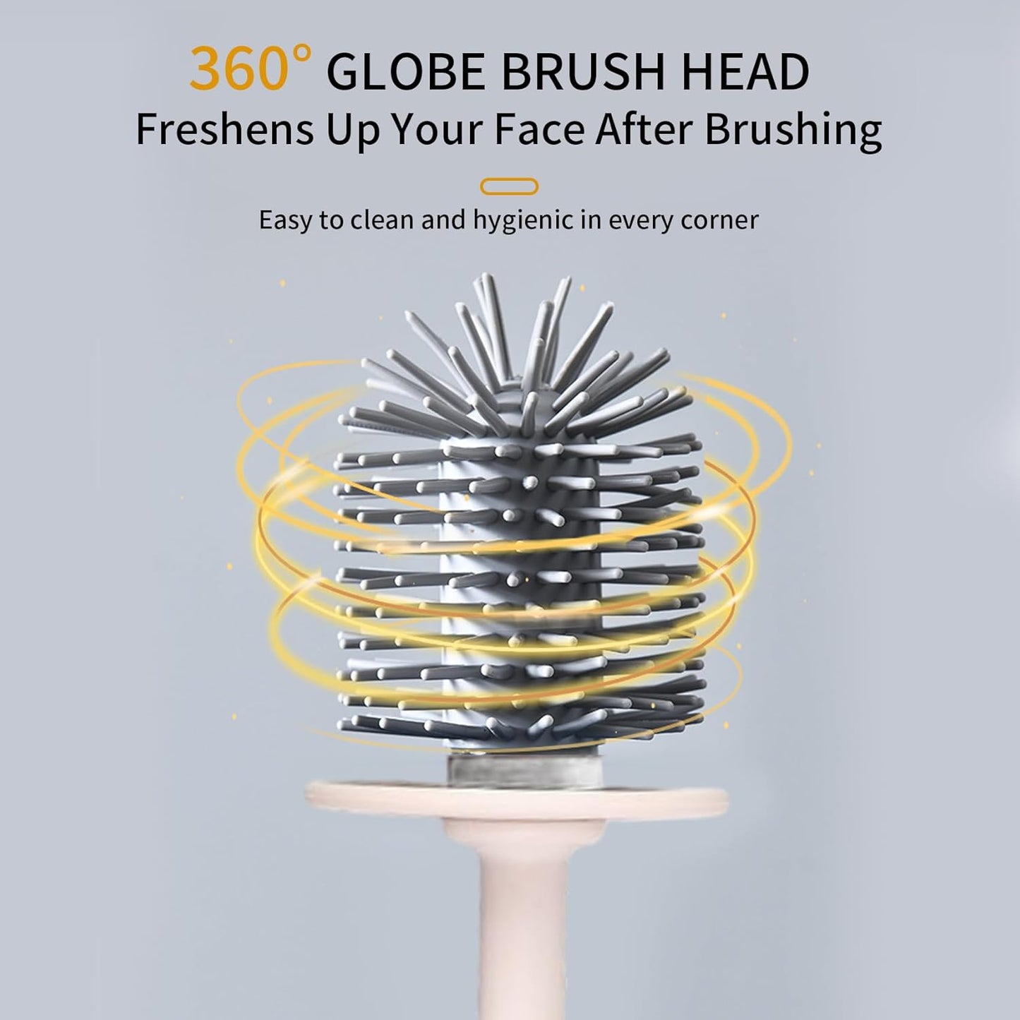 Toilet Brush Set, Bathroom Accessories, Toilet Bowl Cleaners, Deep Cleansing Multifunctional Hanging Toilet Brush Set for Bathroom(Cherry Blossom Pink)