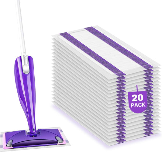 50 Pack Wet Jet Pads Compatible with Wet Jet Spray Mop, Wet Jet Refill for All Purpose Multi-Surface Hardwood Floor Cleaning, 4 Layers Thickened and Super Absorbent