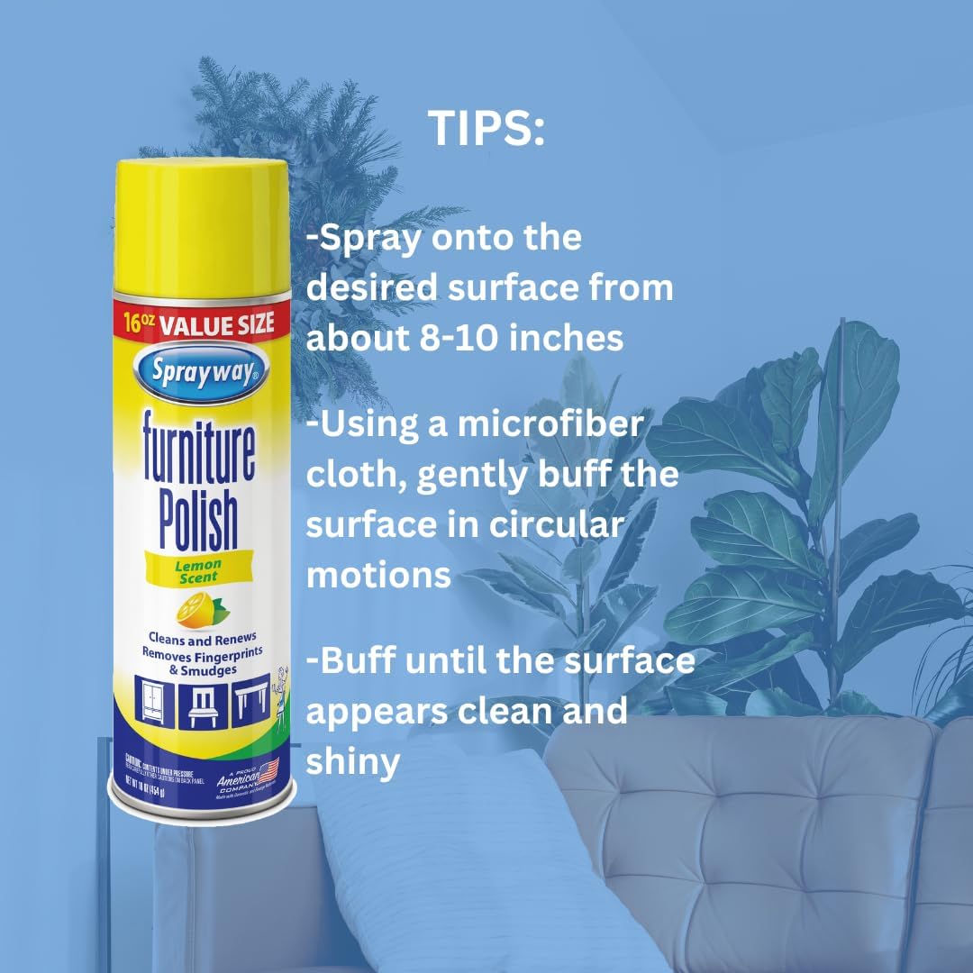 Sprayway Furniture Polish, Fl Oz, 16 Ounce