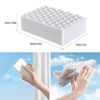 Magic Erasers Sponge, 100 Pack Extra Premium Melamine Sponge Foam Cleaning Pads in Bulk, Non-Scratch Scrub Sponge, Household Cleaning Kitchen Dish Sponges (White)