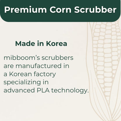 mibboom's Dish Scrubbers – Non-Scratch, Reusable Kitchen Sponges for All-Purpose Cleaning, Made in Korea, 4 Pack (7.6 x 7.4 in)
