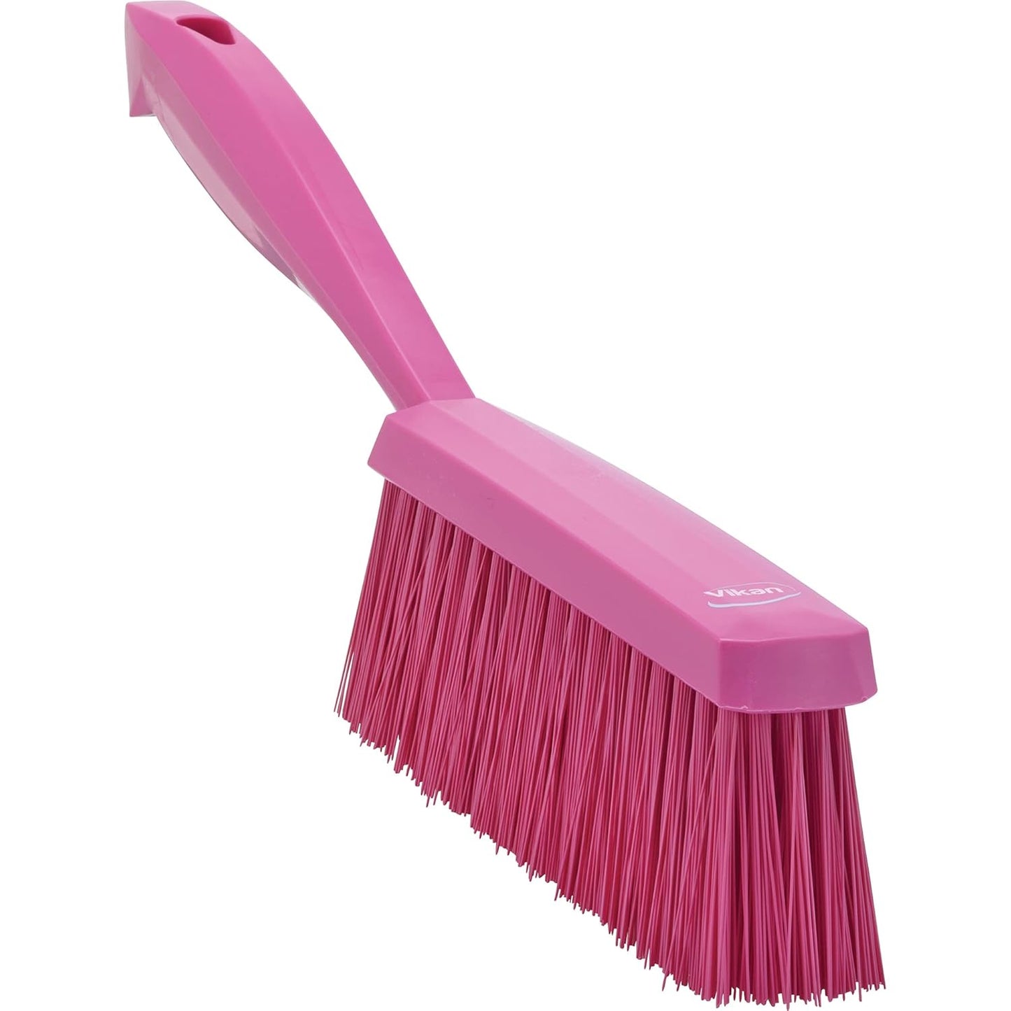 Vikan 45894 Bench Cleaning Brush, Polypropylene/Polyester Medium Bristle Dustpan Brush & Sweeper, 14 Inch, Red