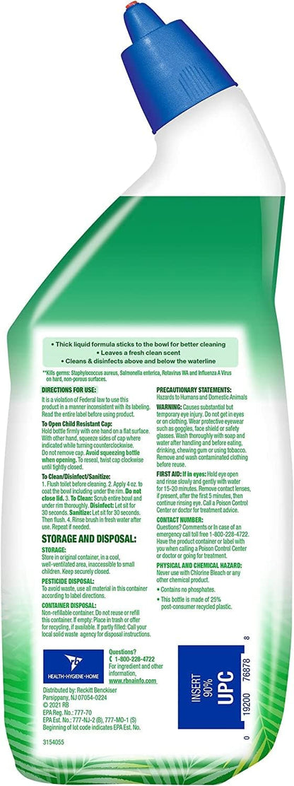Lysol Cling Gel Toilet Bowl Cleaner, Country Scent, 24 Ounce (Pack of 3)
