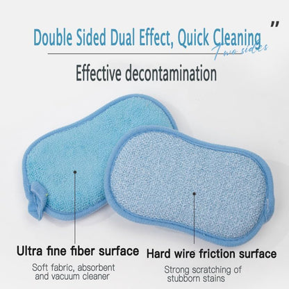 Dish Sponge Kitchen Sponges,Scrub Sponges,Double Sided Cleaning,Non Scratch,Ultra fine Fiber Wiping+Stainless Steel Wire to Remove Stubborn Stains,Durable Thickening (Large 6-Pack)