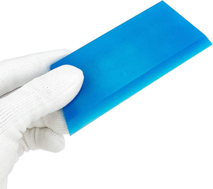 CARTINTS 2pack Mini Squeegee Rubber Squeegee, 5.1x 2 inch, for Cleaning Glass, Shower Door and Car Windows and Screen Printing, Blue/Green