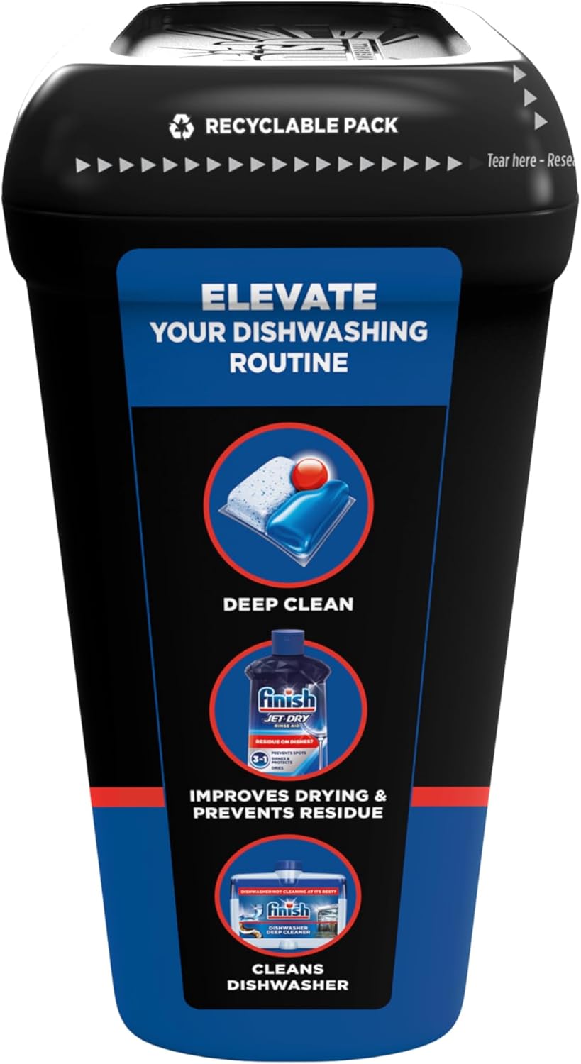 Finish Quantum Dishwasher Pods, No Pre-Rinse Dishwasher Detergent Soap Removes 24HR Dried-On Stain and Grease, Leaving a Virtually Spotless Shine, 48 Count