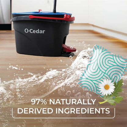 O-Cedar PACS Hard Floor Cleaner, Crisp Citrus Scent 10 Count (1-Pack) | Made with Naturally-Derived Ingredients | Safe to Use on All Hard Floors | Perfect for Mop Buckets
