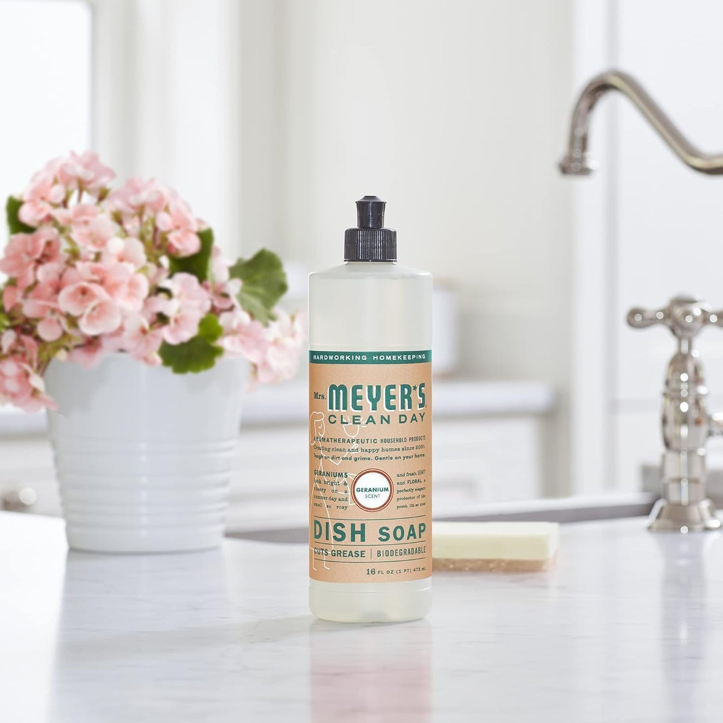 MRS. MEYER'S CLEAN DAY Liquid Dish Soap, Lemon Verbena, 16 fl. Oz