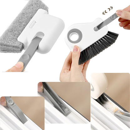 Window Track Cleaning Brush with Hidden Scraper for Sliding Door and Window Tracks, Shutters, Kitchen Sink Cleaning
