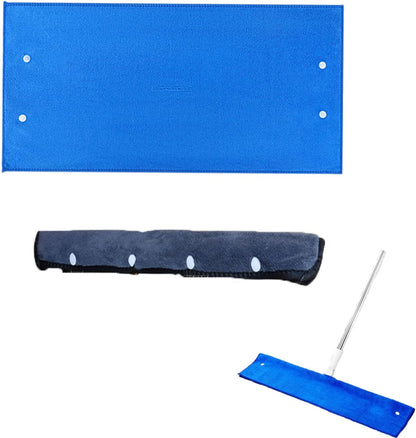 2 Pack Squeegee Broom to Baseboard Cleaner Tool Adapter Converter Floor Squeegee Cover Wrap Mop Sweeping Cloth for Magic Broom 17'' 23'' Rubber Garage Shower Floor Squeegees Broom Scrubber