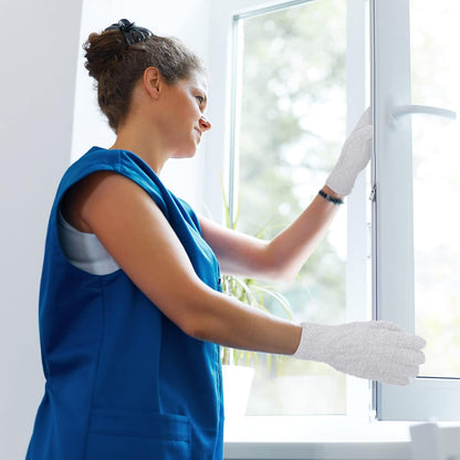 Patelai 3 Pairs Microfiber Plant Dusting Gloves Leaf Cleaning Gloves for Indoor Plants, Blinds, Furniture, House (Green Yellow,Blue,Pink,Medium)