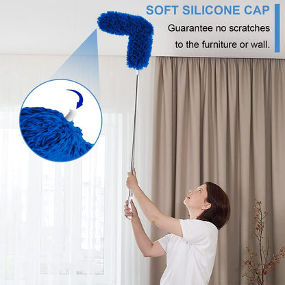 Microfiber Duster Kit for High Ceiling (6pcs), Extendable Dusters for Cleaning with 100" Extension Pole, Long Feather Duster for Fan/Car, House Cleaning Tool Kit by OOSOFITT