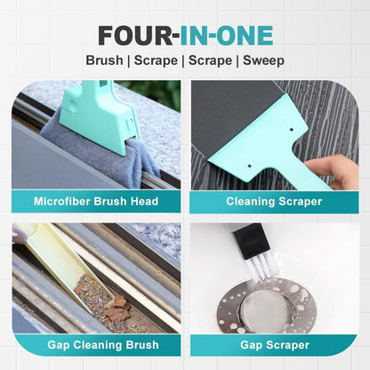 Magic Window Track Cleaner, 2024 Upgraded Window Groove Cleaning Brush Tools Set, Hand-held Window Track Cleaner Brushes Tools Set for Window lides Gaps Tile Lines Shutter Car Vents (Mix 3PCS)