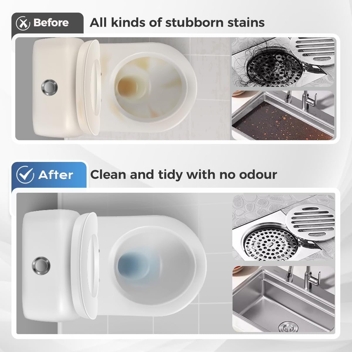 Drain Clog Remover, Powerful Pipe Dredging Agent, Sink Drain Cleaner for Kitchen Bathroom, Unclogging Solution for Pipes, Toilets & Showers (1)