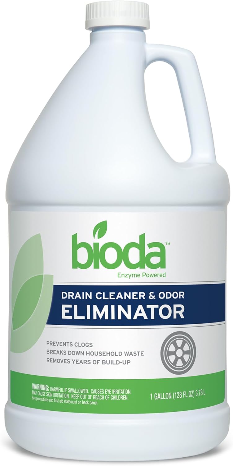Bioda Professional Strength Enzyme Drain Cleaner, Septic Safe Drain Odor Eliminator, Smell Eliminator, 1 Gallon