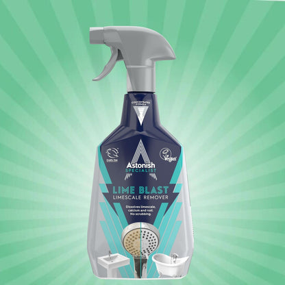 Astonish Specialist Ultimate Limescale Remover Cool Eucalyptus - No Scrub Cleaner Tackles Hard Water, Limescale, Rust & Calcium - Cruelty Free Bathroom & Kitchen Cleaning Solution, 750ml Spray Bottle