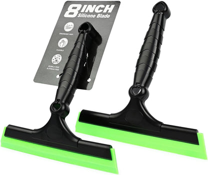 EHDIS 2PCS Flexible 8-Inch Silicone Squeegee Window Tint Tool Auto Water Blade, Shower Squeegee for Car Windshield, Glass, Tiles, and Smooth Surfaces