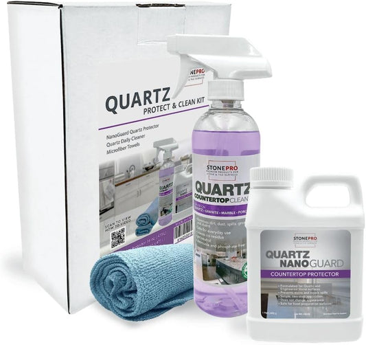 Stone Pro Nanoguard Quartz Protection Kit - Cleaner and Sealer