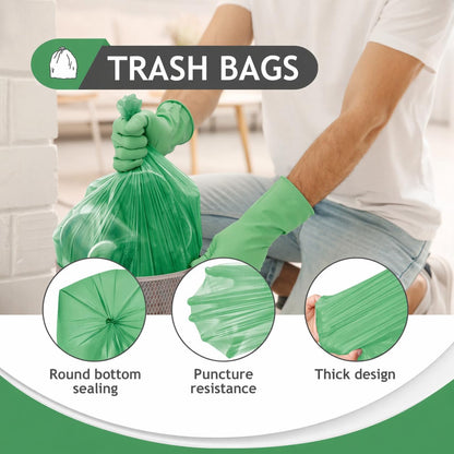 Teivio Small Trash Bags 4 Gallon 120 Counts Garbage Bags, Bathroom Trash Can Bin Liners, Small Plastic Bags for home office kitchen, fit 12-15 Liter, 3,3.5,4.5 Gal, Clear