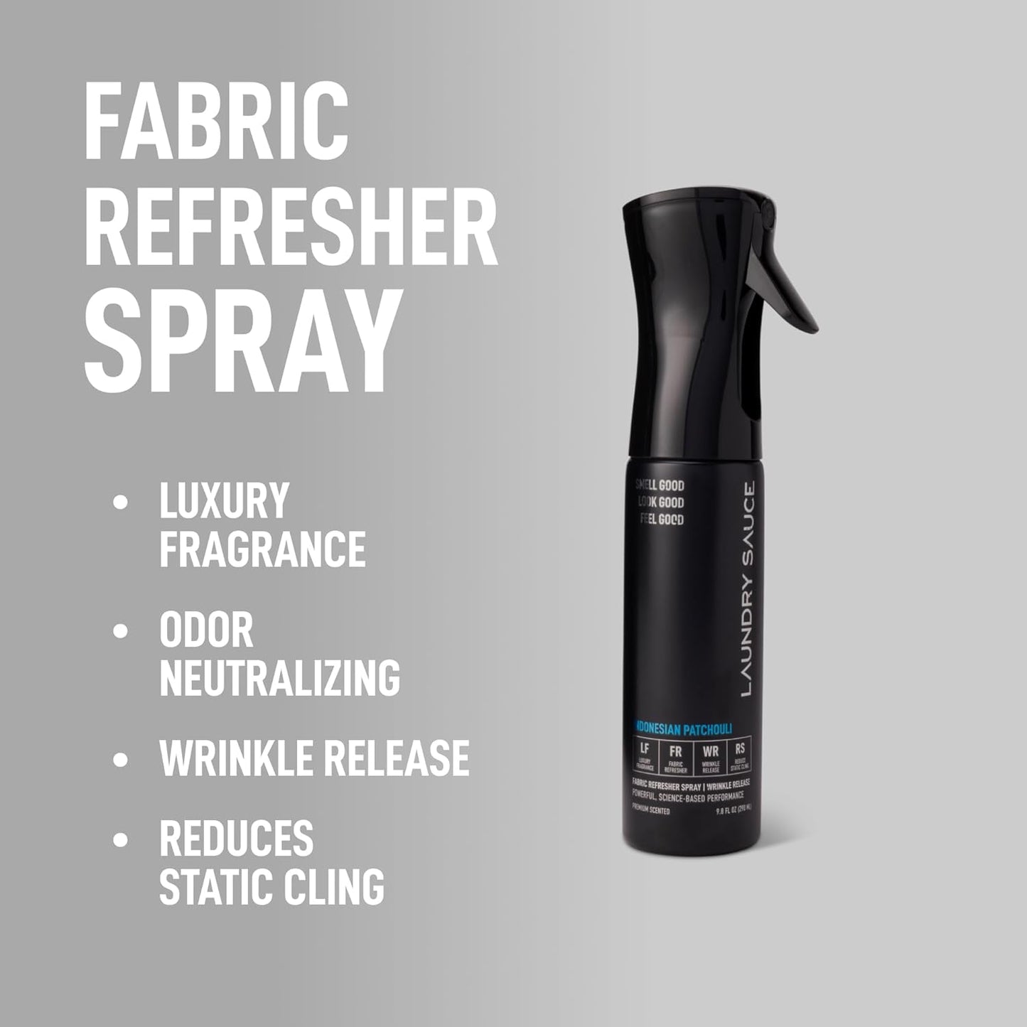 Laundry Sauce Fabric Refresher Spray Italian Bergamot, Odor-Fighting Fabric Refresher, Fragrance and Laundry Scent, 9.8 fl oz