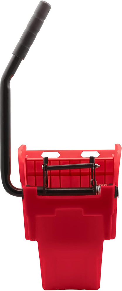 Carlisle FoodService Products Omnifit Mop Bucket with Side Press Wringer and Soiled Water Insert for Floor Cleaning, Kitchens, Restaurants, And Janitorial Use, Polypropylene (Pp), 35 Quarts, Yellow
