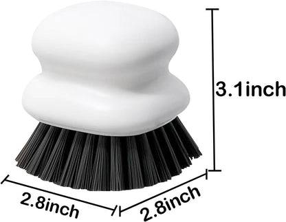 Dish Brush with Handle, Kitchen Scrub Brushes for Cleaning, Dish Scrubber with Nylon bristles for Sink, Pots, Pans(1Pack Black Nylon bristles)