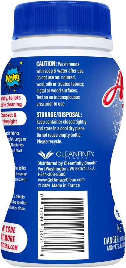 AMAZE Ultra Concentrated Bleach Tablets [6 bottles] - Lavender Scent - for Laundry, Toilet, and Multipurpose Home Cleaning. No Splash Liquid Bleach Alternative