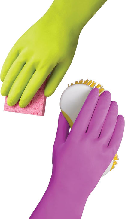 Mr. Clean Large Reusable Latex Gloves, 2 Color, 2 Pairs