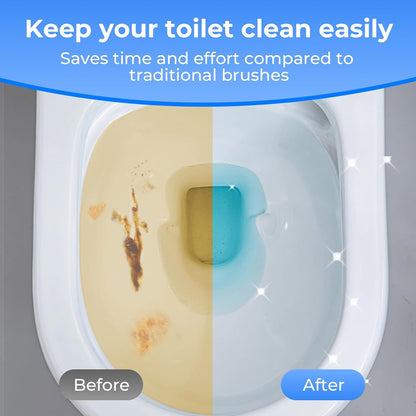 Disposable Toilet Cleaning Brush Kit with 48 Refill Heads, Long Handle Deep Clean Toilet Brush, All in One Bathroom Toilet Cleaner System for Household Apartment Daily Bathroom Cleaning